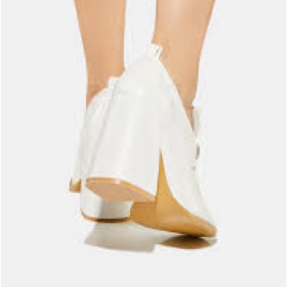 Koi Footwear Heeled Delights white platform loafers - sabrina carpenter coquette - Picture 3 of 9